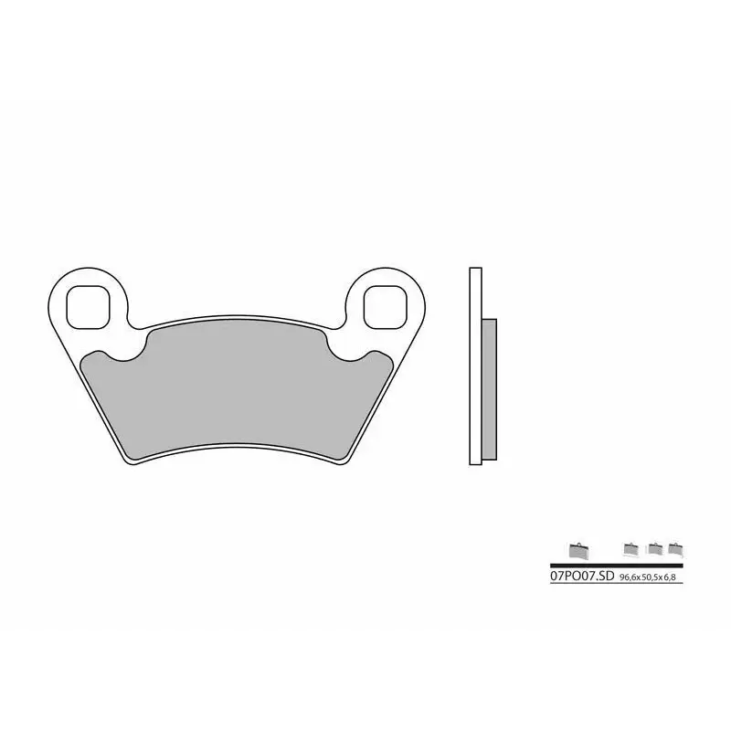 Plaquettes de frein BREMBO 07PO07SD métal fritté Polaris Ranger