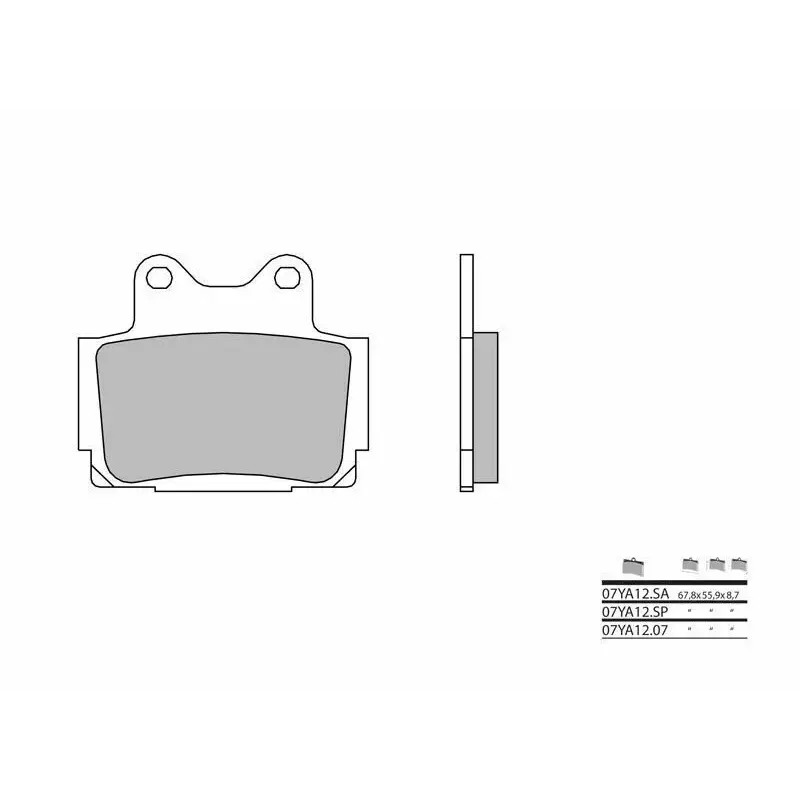 Plaquettes de frein BREMBO 07YA12SP métal fritté Yamaha