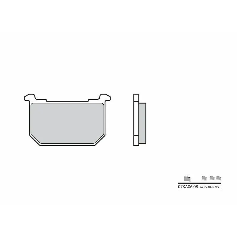 Plaquettes de frein BREMBO 07KA0608 organique