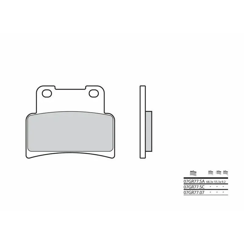 Plaquettes de frein BREMBO 07GR7707 organique