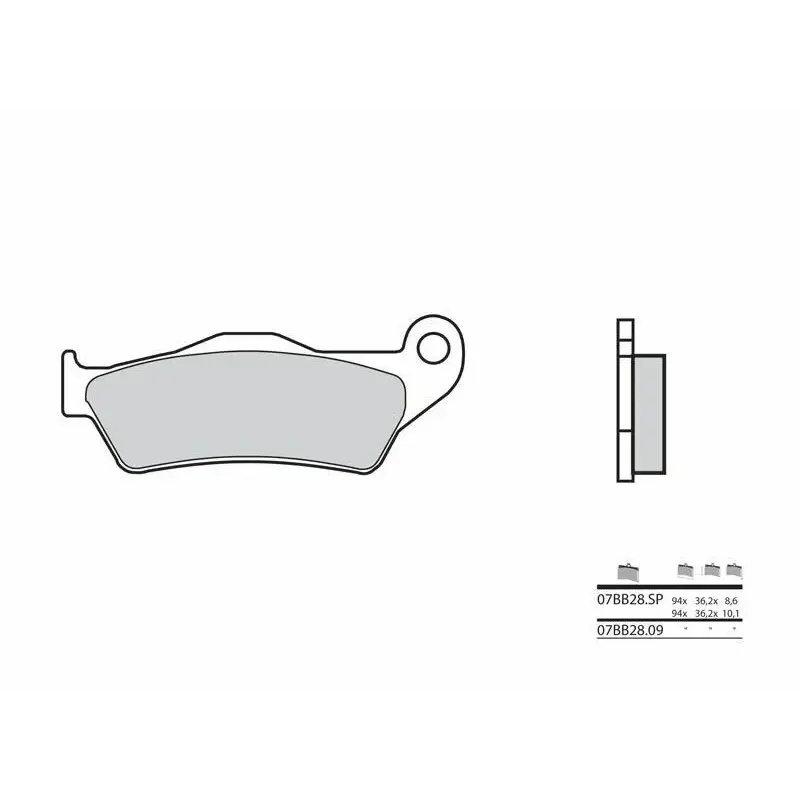 Plaquettes de frein BREMBO 07BB28SP métal fritté BMW