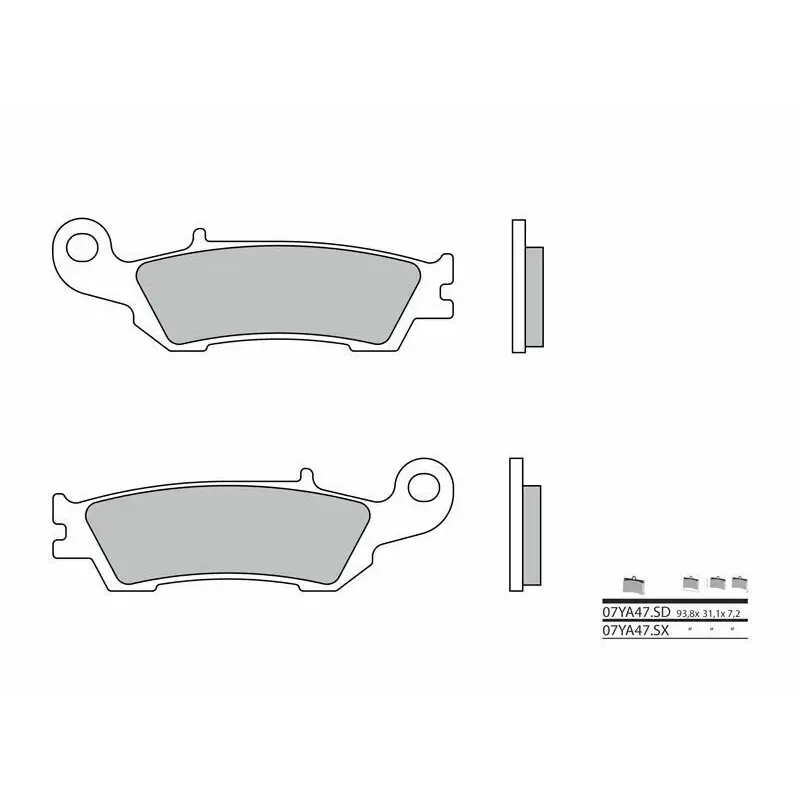 Plaquettes de frein BREMBO 07YA47SD métal fritté Yamaha