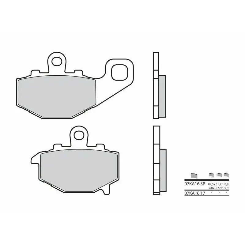 Plaquettes de frein BREMBO 07KA16 SP métal fritté Kawasaki