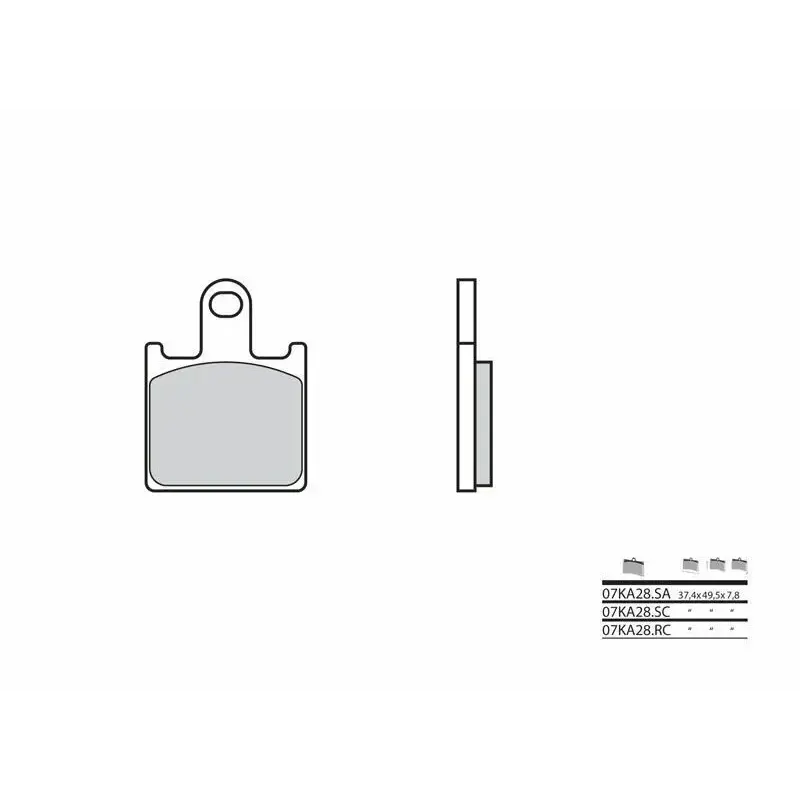 Plaquettes de frein BREMBO 07KA28RC racing carbone