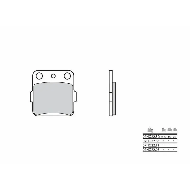 Plaquettes de frein BREMBO 07HO22SD métal fritté