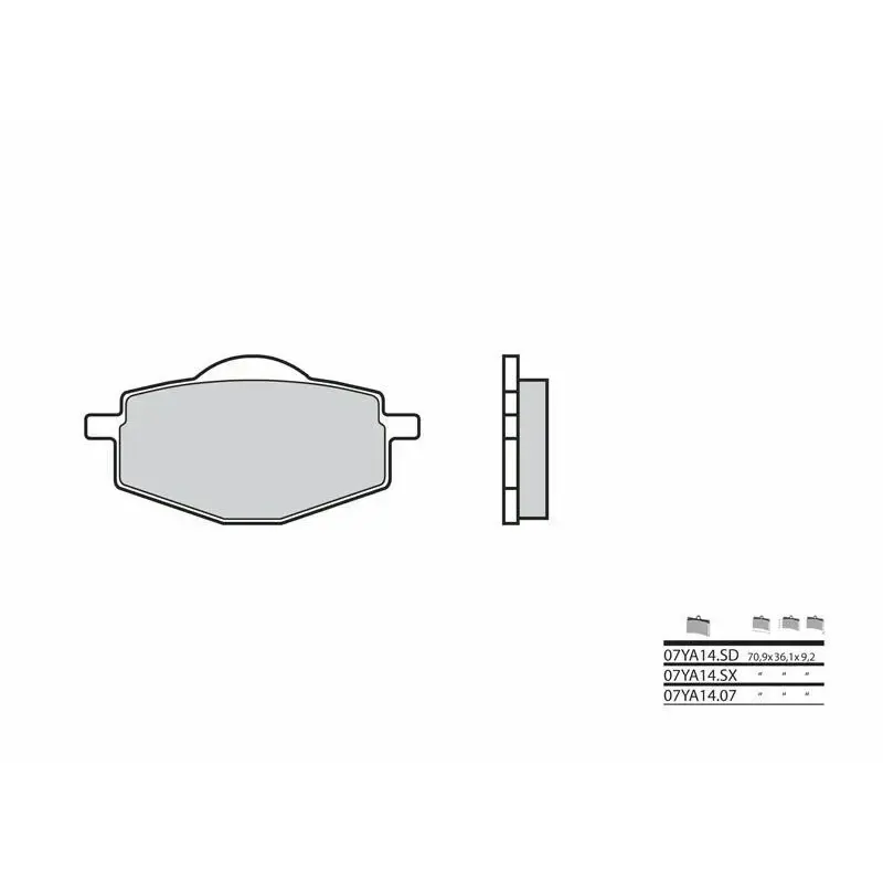 Plaquettes de frein BREMBO 07YA14SX métal fritté