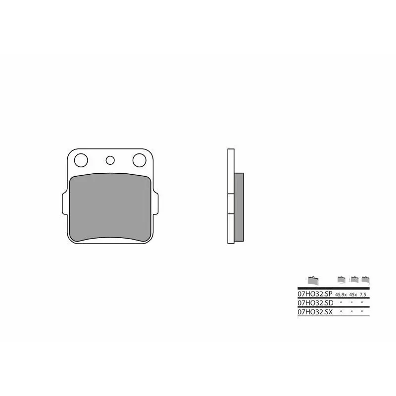 Plaquettes de frein BREMBO 07HO32SD métal fritté