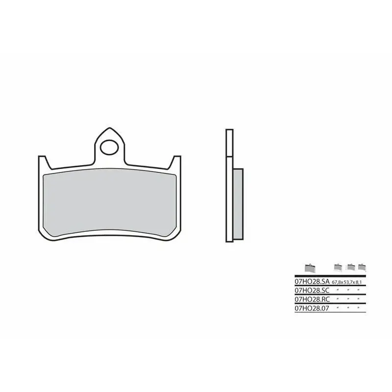 Plaquettes de frein BREMBO 07HO28SA métal fritté Honda