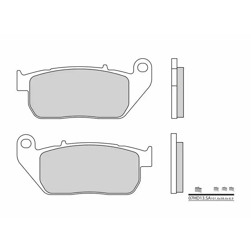 Plaquettes de frein BREMBO 07HD13SA métal fritté