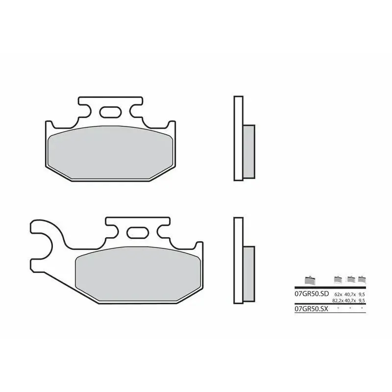 Plaquettes de frein BREMBO 07GR50SD métal fritté