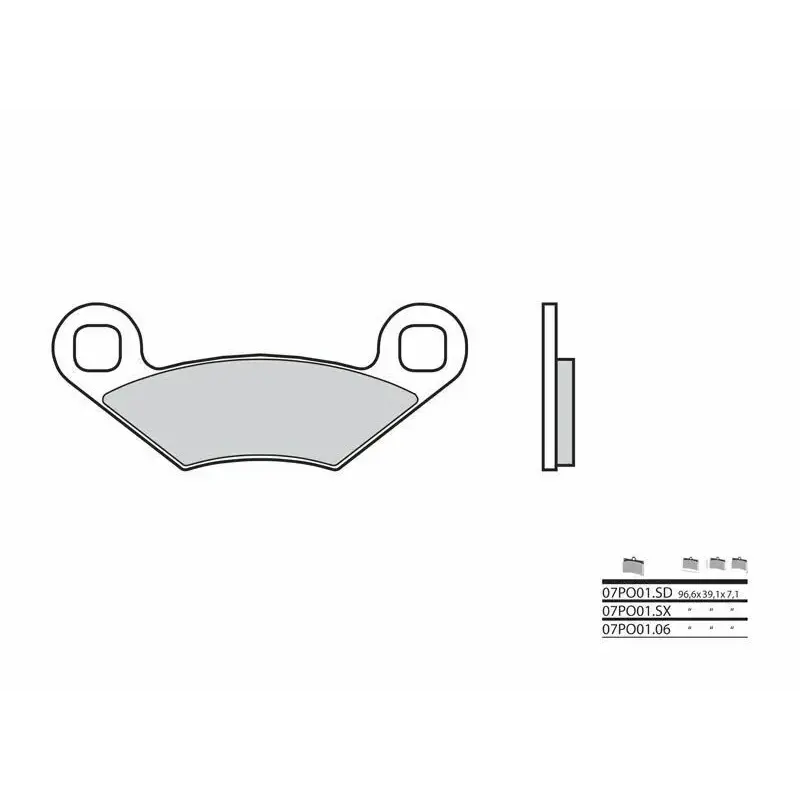 Plaquettes de frein BREMBO 07PO01SX métal fritté