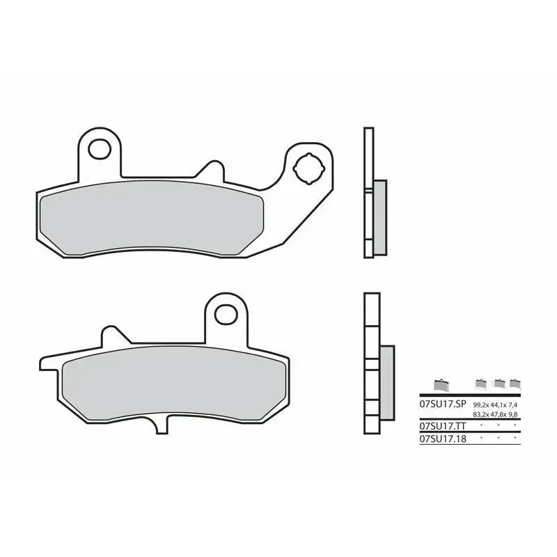 Plaquettes de frein BREMBO 07SU17SP métal fritté Suzuki