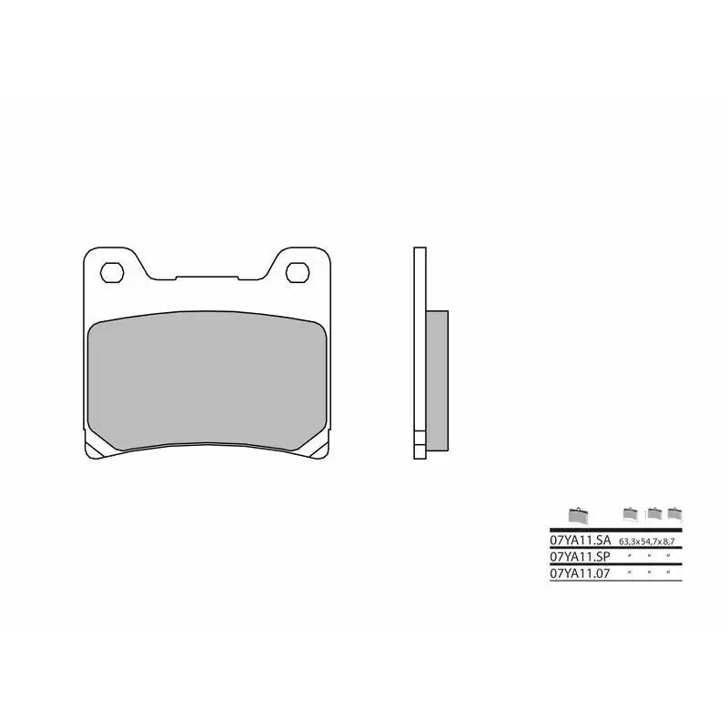 Plaquettes de frein BREMBO 07YA11SA métal fritté