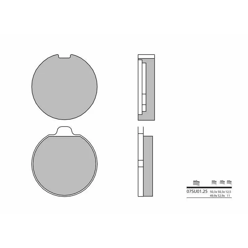 Plaquettes de frein BREMBO 07SU0125 organique