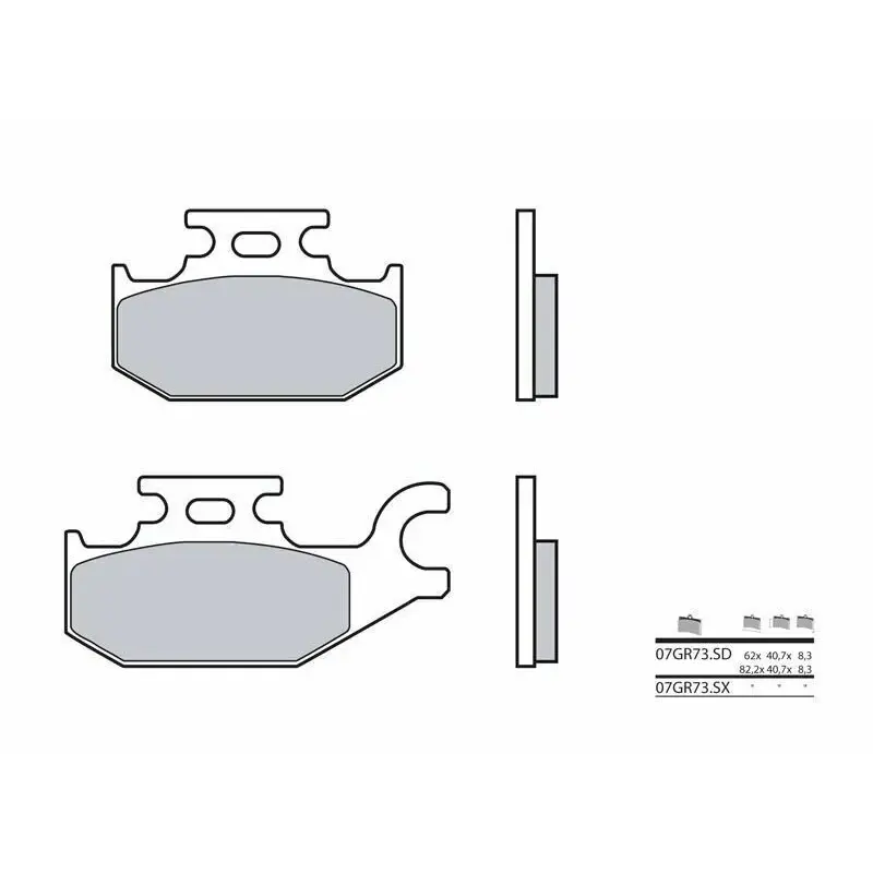 Plaquettes de frein BREMBO 07GR73SD métal fritté