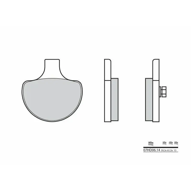 Plaquettes de frein BREMBO 07HD0614 organique Harley Davidson