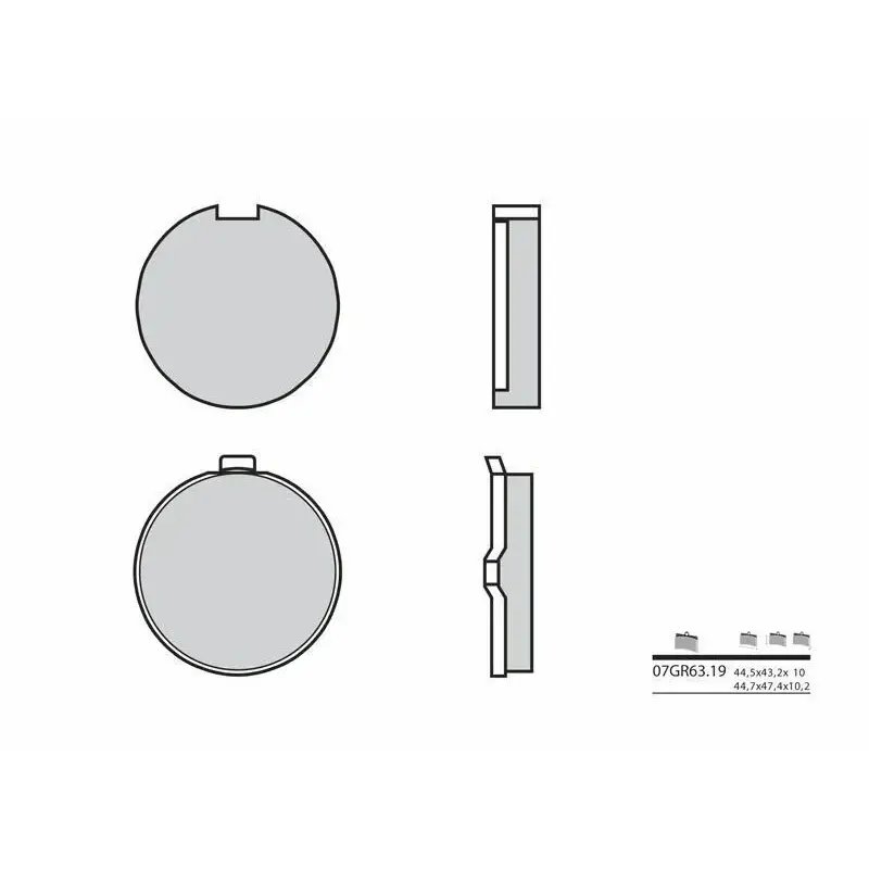 Plaquettes de frein BREMBO 07GR6319 organique