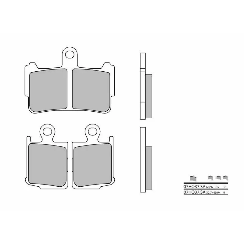 Plaquettes de frein BREMBO 07HO37SA métal fritté Honda VFR1200FD/F/F Bagagerie