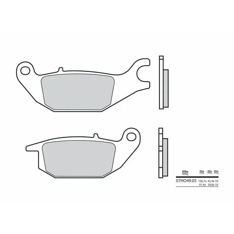 Plaquettes de frein BREMBO 07HO4905 organique