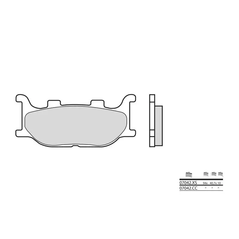 Plaquettes de frein BREMBO 07042CC carbone céramique