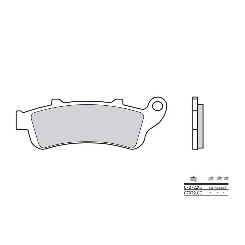 Plaquettes de frein BREMBO 07072XS carbone céramique organique