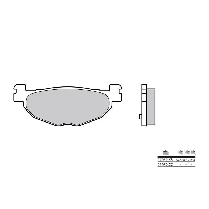 Plaquettes de frein BREMBO 07059XS carbone céramique organique