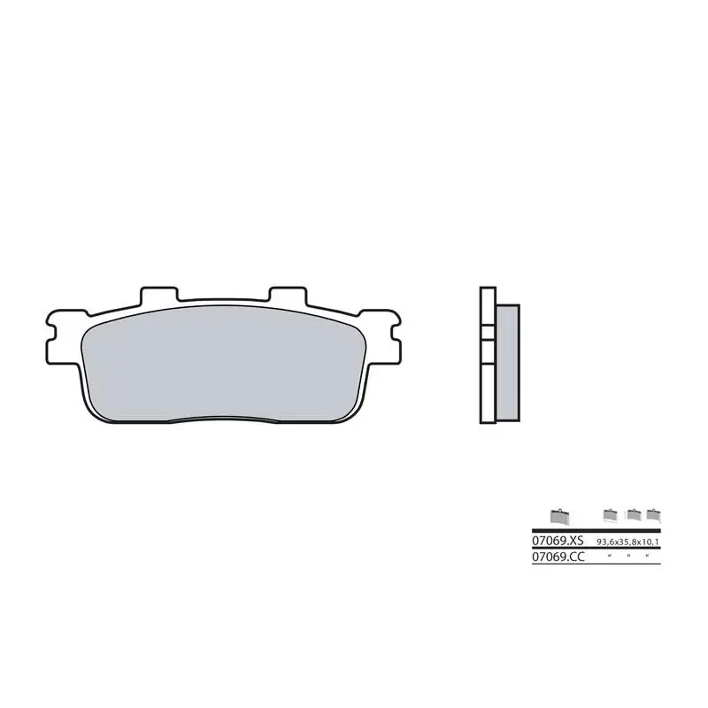 Plaquettes de frein BREMBO 07069CC carbone céramique