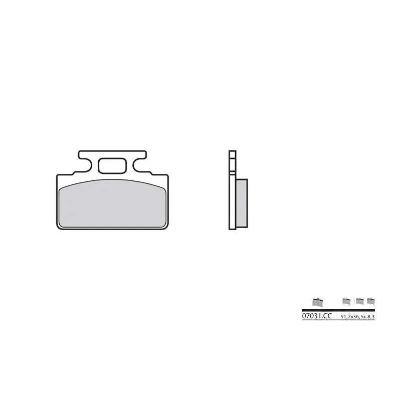 Plaquettes de frein BREMBO 07031CC carbone céramique