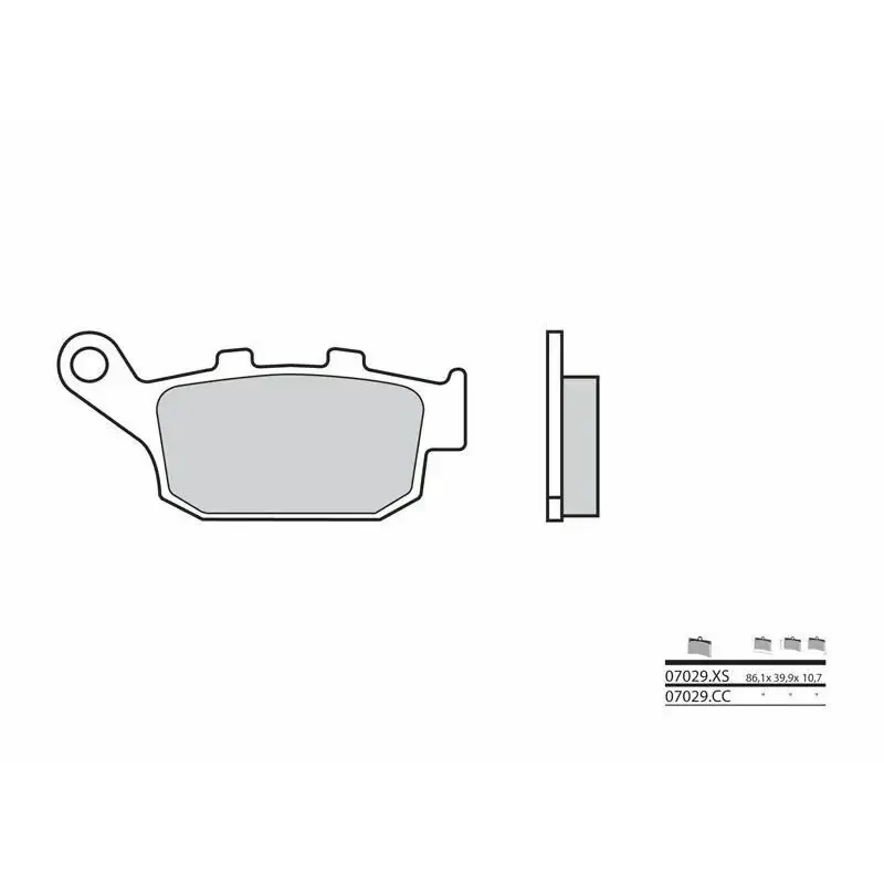 Plaquettes de frein BREMBO 07029CC carbone céramique