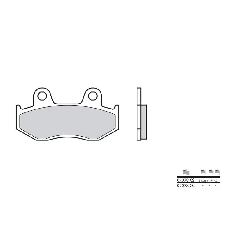 Plaquettes de frein BREMBO 07078CC carbone céramique