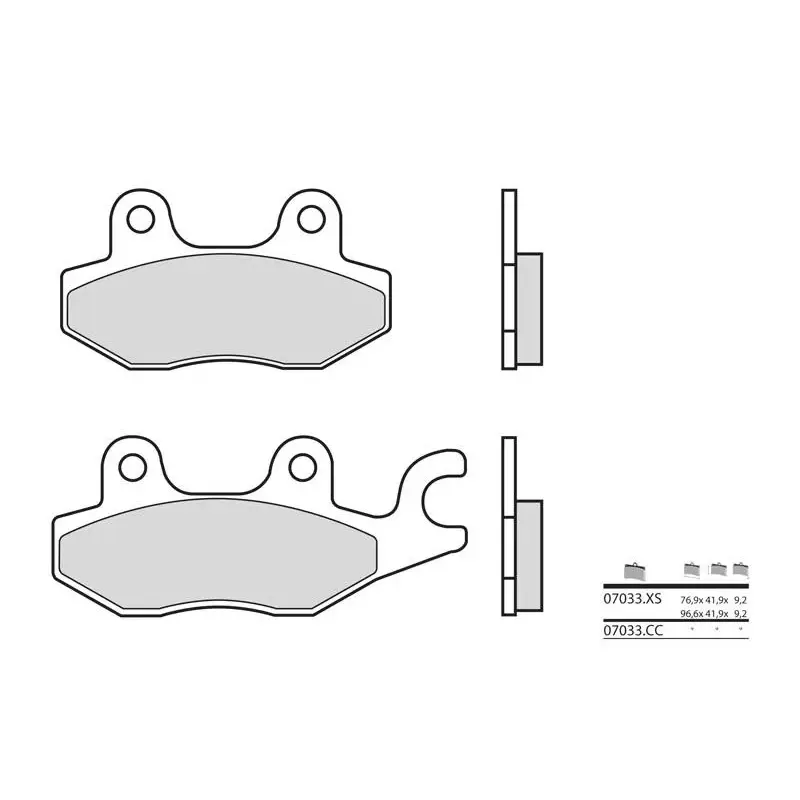 Plaquettes de frein BREMBO 07033CC carbone céramique