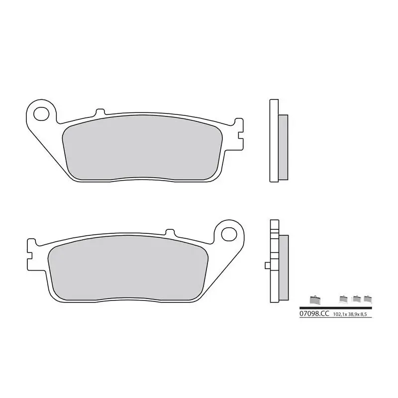Plaquettes de frein BREMBO 07098CC carbone céramique