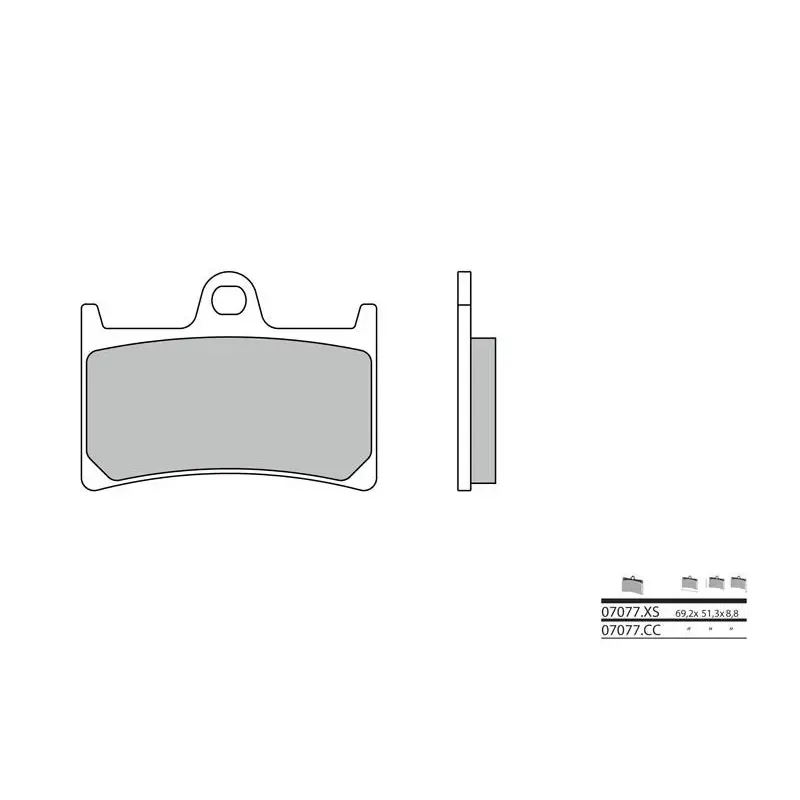 Plaquettes de frein BREMBO 07077CC carbone céramique