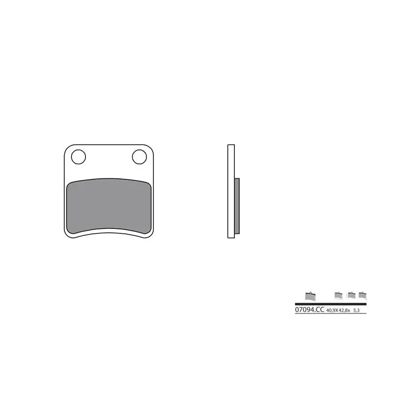 Plaquettes de frein BREMBO 07094CC carbone céramique