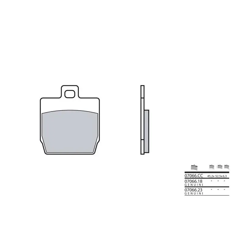 Plaquettes de frein BREMBO 07066CC carbone céramique