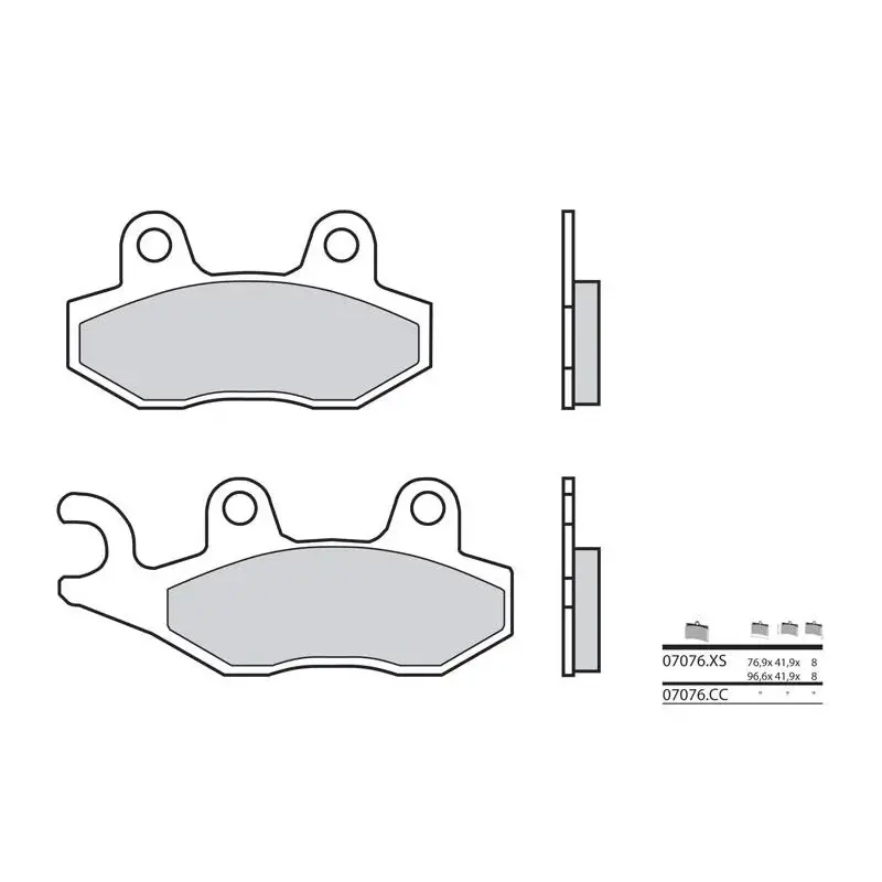 Plaquettes de frein BREMBO 07076CC carbone céramique
