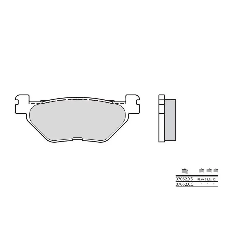 Plaquettes de frein BREMBO 07052XS carbone céramique organique