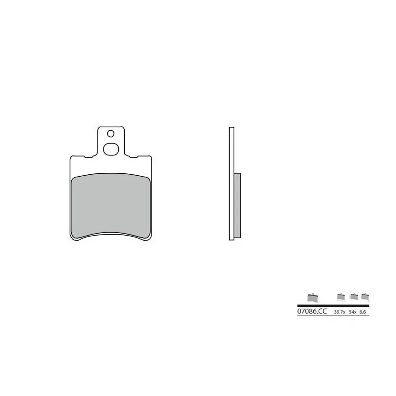 Plaquettes de frein BREMBO 07086CC carbone céramique
