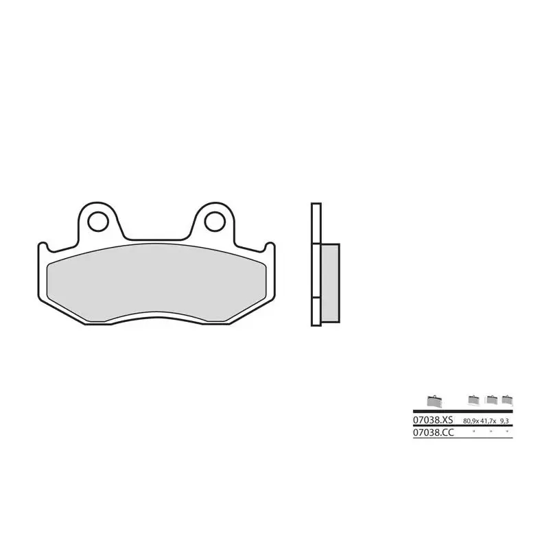 Plaquettes de frein BREMBO 07038CC carbone céramique
