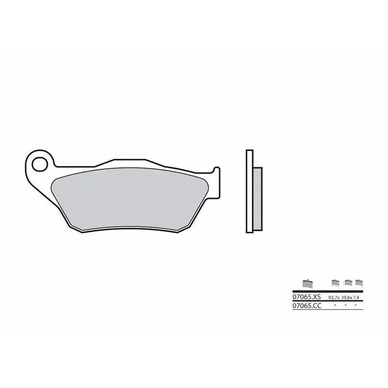 Plaquettes de frein BREMBO 07065XS carbone céramique organique
