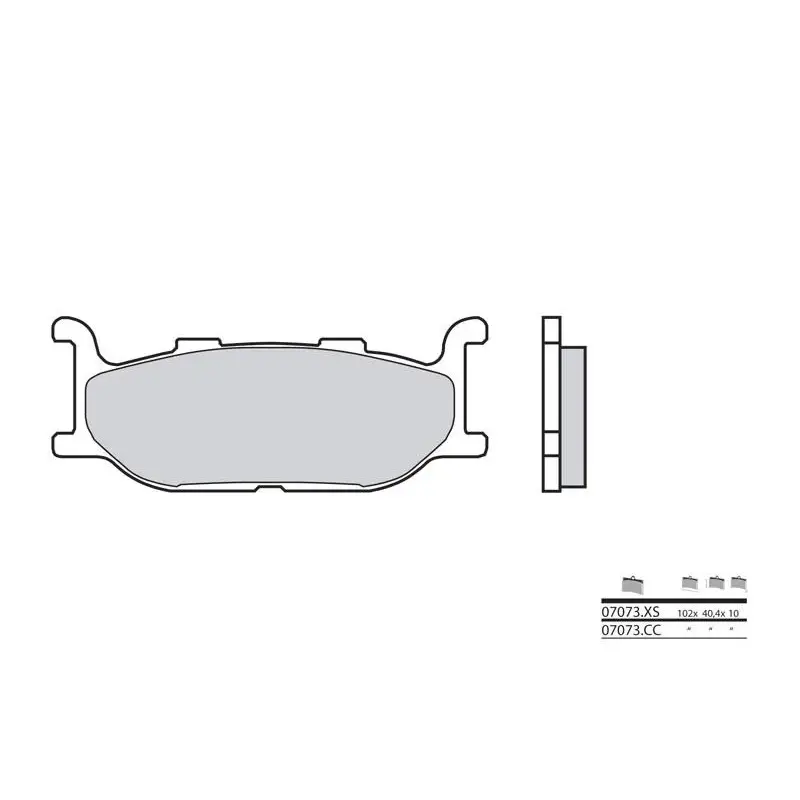 Plaquettes de frein BREMBO 07073XS carbone céramique organique