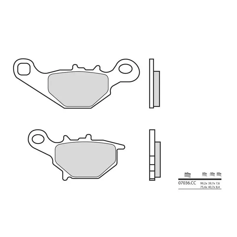 Plaquettes de frein BREMBO 07036CC carbone céramique