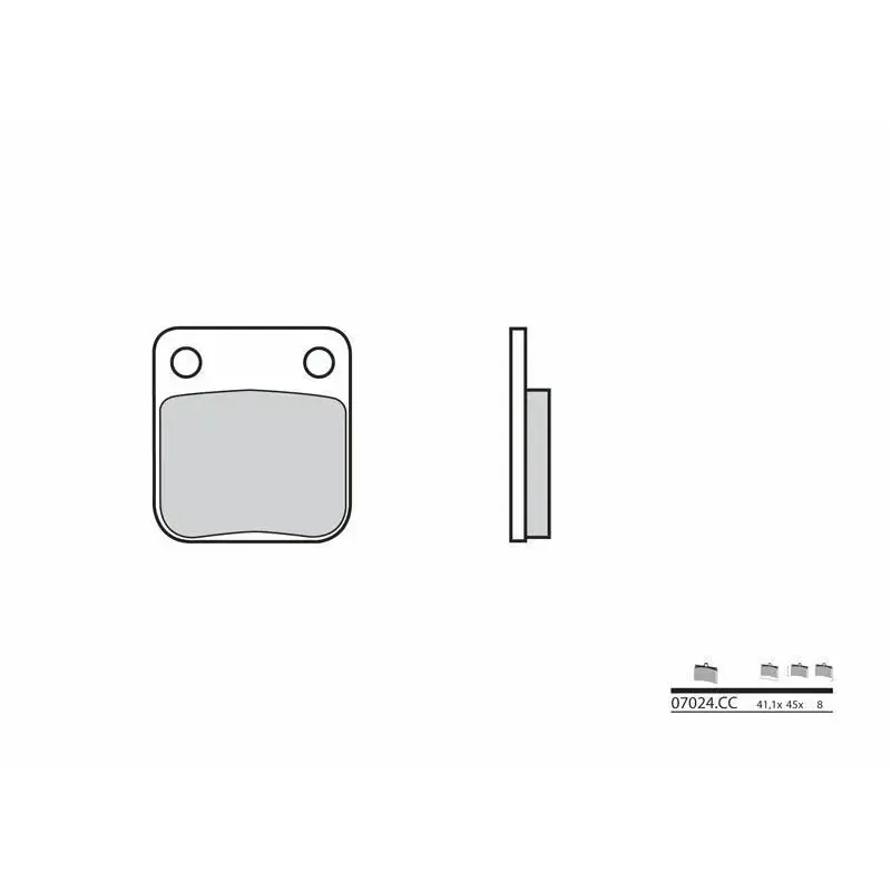 Plaquettes de frein BREMBO 07024CC carbone céramique