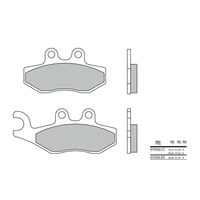 Plaquettes de frein BREMBO 07056XS carbone céramique organique