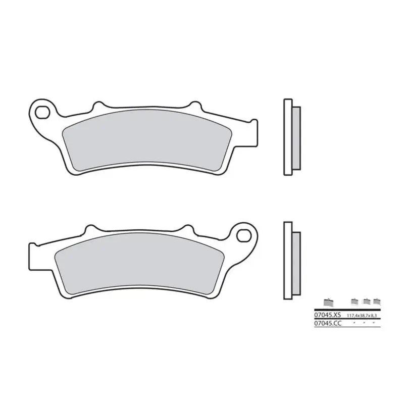 Plaquettes de frein BREMBO 07045XS carbone céramique organique