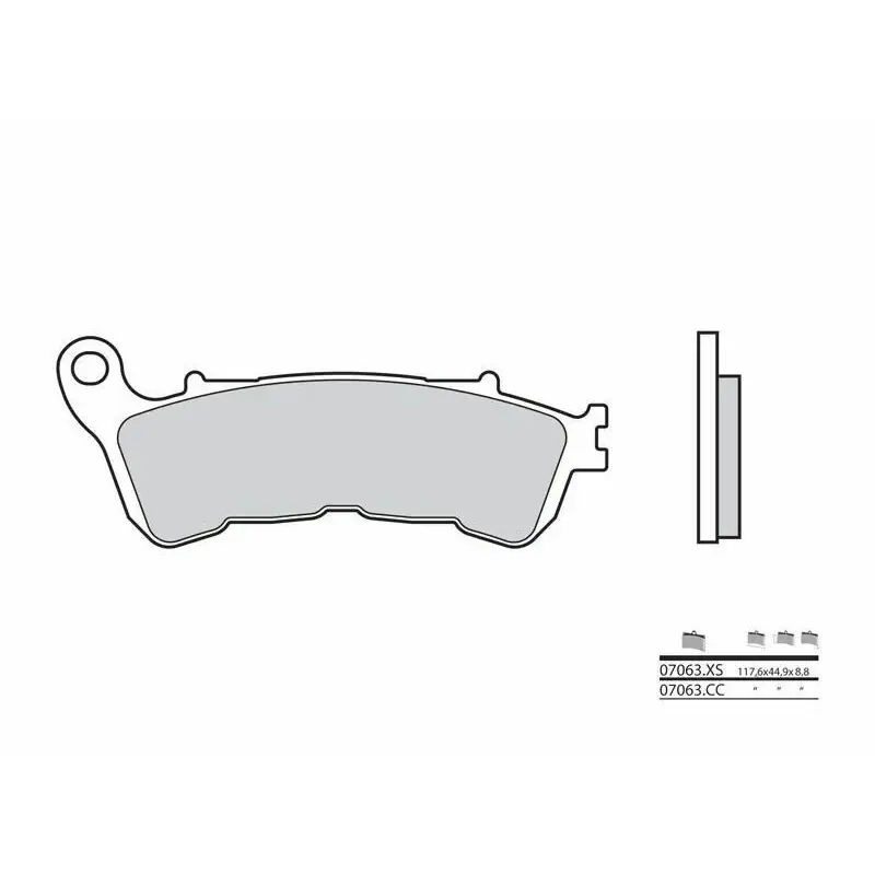 Plaquettes de frein BREMBO 07063XS carbone céramique organique