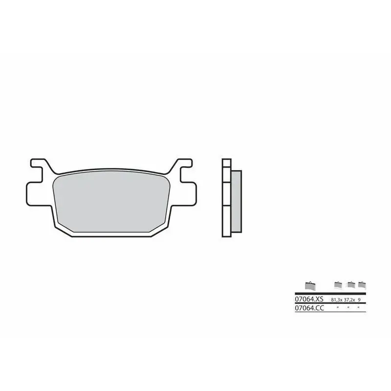 Plaquettes de frein BREMBO 07064XS carbone céramique organique