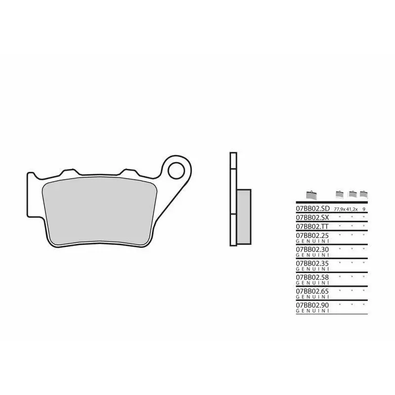 Plaquettes de frein BREMBO 07BB02TT carbone céramique