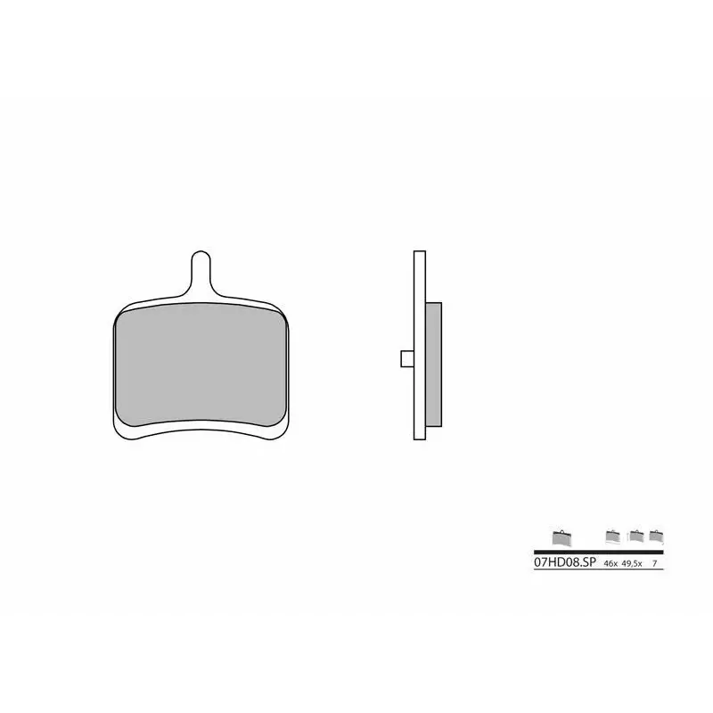 Plaquettes de frein BREMBO 07HD08SP métal fritté