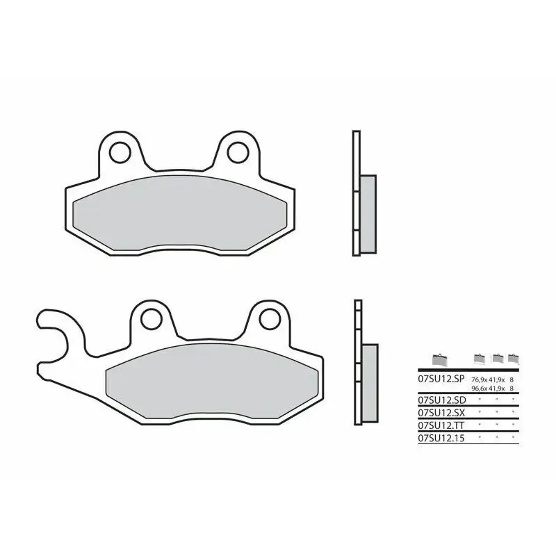 Plaquettes de frein BREMBO 07SU12SX métal fritté